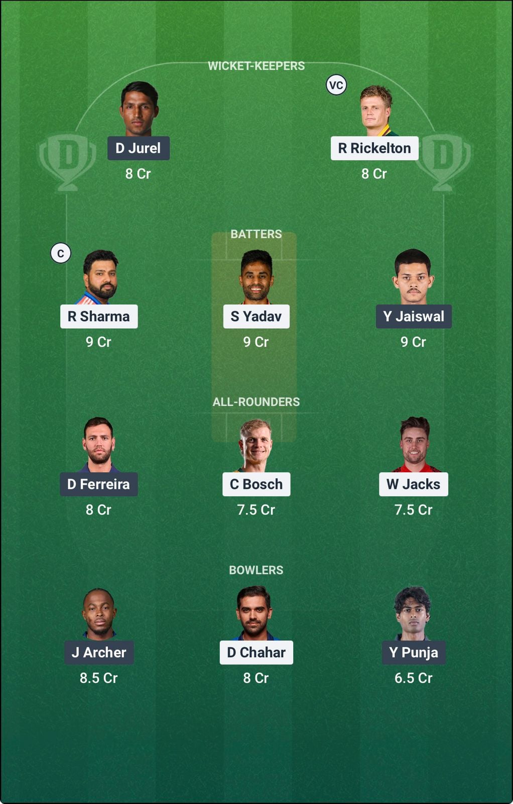 Screenshot from Dream11 app. Possible XIs, Fantasy Cricket Tips, Wankhede Pitch Report & Dream11 Prediction for the 69th match of IPL 2026: MI vs RR Today.