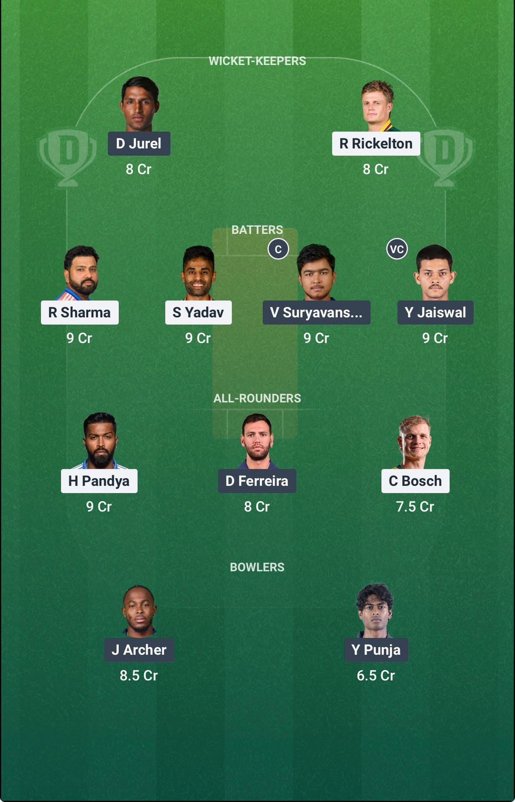 Screenshot from Dream11 app. Possible XIs, Fantasy Cricket Tips, Wankhede Pitch Report & Dream11 Prediction for the 69th match of IPL 2026: MI vs RR Today.