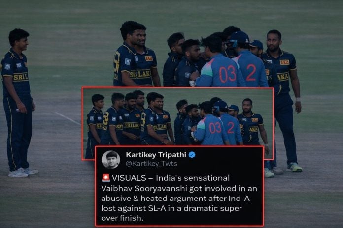 Fans shared their views on the fight between Vaibhav Sooryavanshi and Sri Lanka A players during the Tri-Series in Dambulla.
