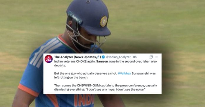 Calls have grown louder for India to pick Vaibhav Sooryavanshu after Sanju Samson scored 1 off 7 balls in the 1st T20I against England.