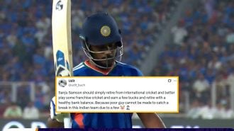 Many India fans are critical of the team management's decision to leave Sanju Samson out of the T20I squad for the Zimbabwe tour.