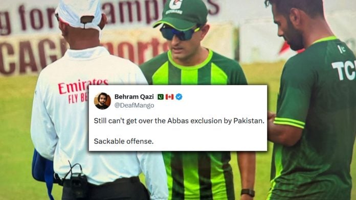 Fans left stunned at Pakistan's decision to leave Mohammad Abbas out of their XI for the 2nd Test against West Indies.