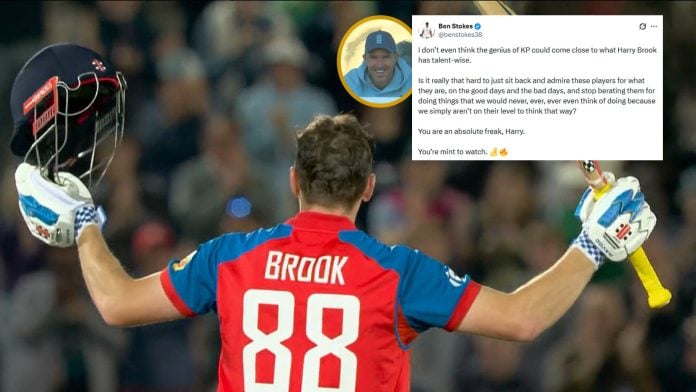 ENG vs SL News: Ben Stokes' social media post sparks debate on whether Harry Brook is better than Kevin Pietersen.
