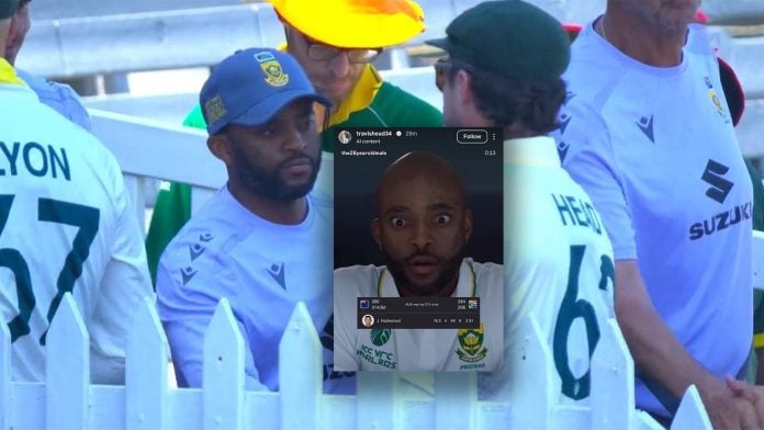 News: South Africa fans respond to Travis Head's Instagram story that featured Proteas captain Temba Bavuma.